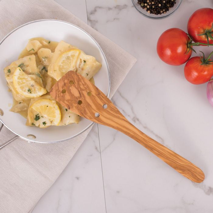 Eddingtons 12" Olivewood Pierced Spatula