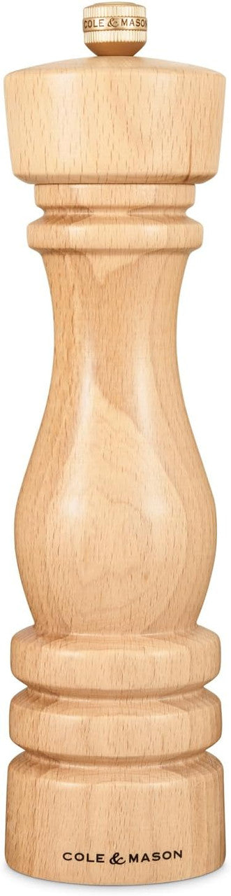 Cole & Mason London 8" Natural Wood Salt Mill
