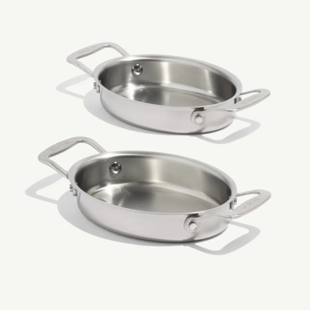 Made In Stainless Clad Mini Oval Gratin Dishes - Set of 2