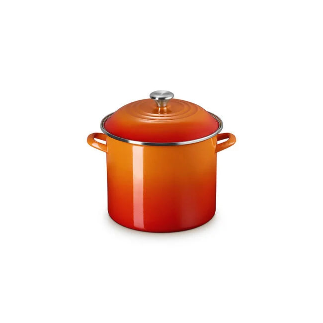 Le Creuset Enamel on Steel Stockpots with Stainless Steel Knobs - Flame