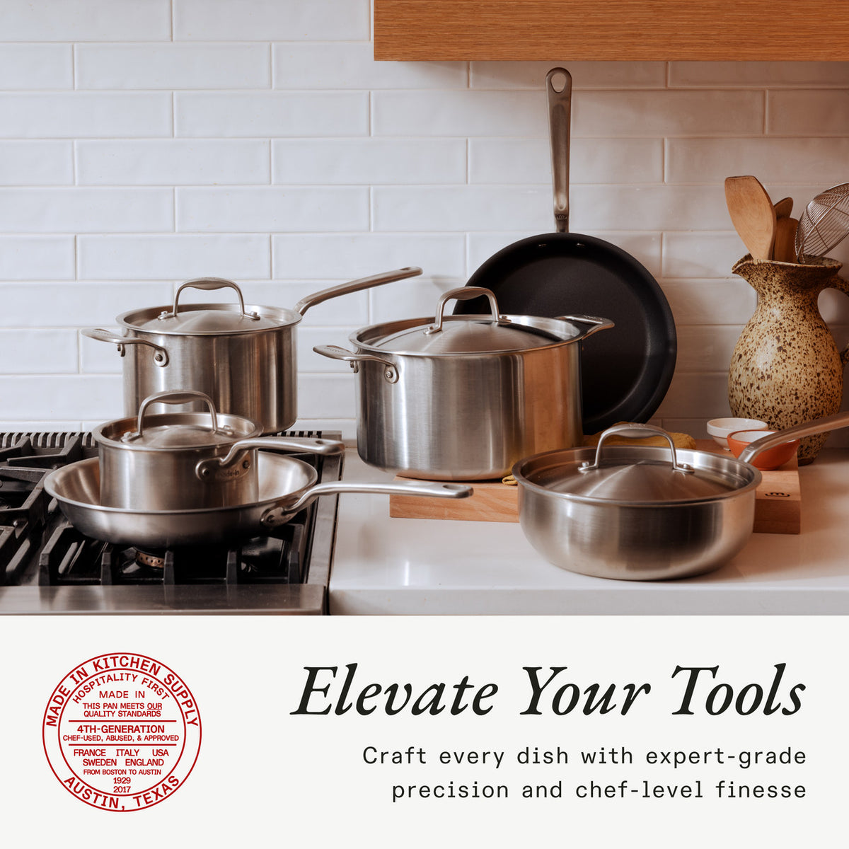 Made In Stainless Clad 10 Piece Cookware Set