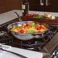 Hestan NanoBond Titanium Stainless Steel Chef Pan 14 inch - 7.5 qt. with Helper Handle