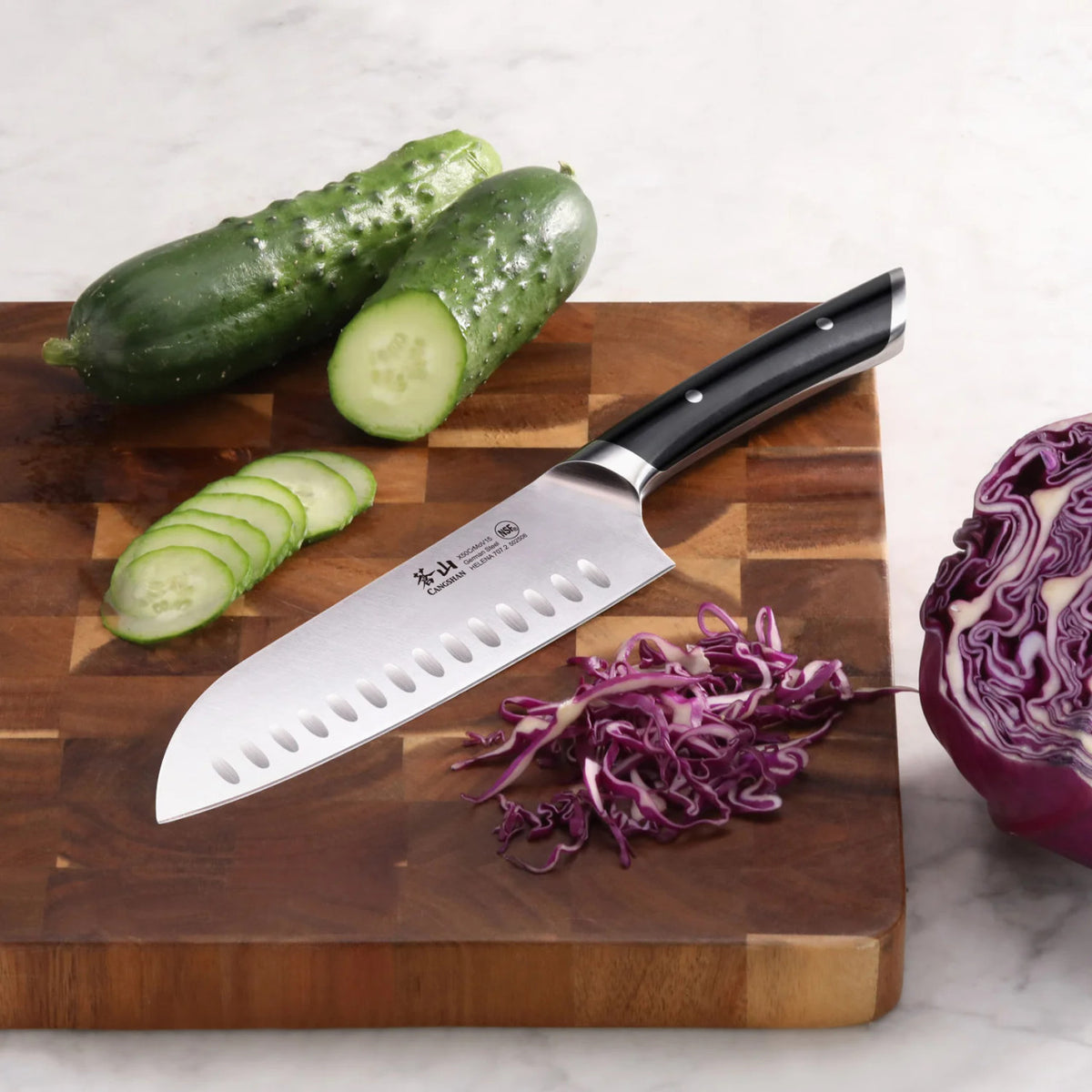 Cangshan Helena Series 7 inch Santoku - Black