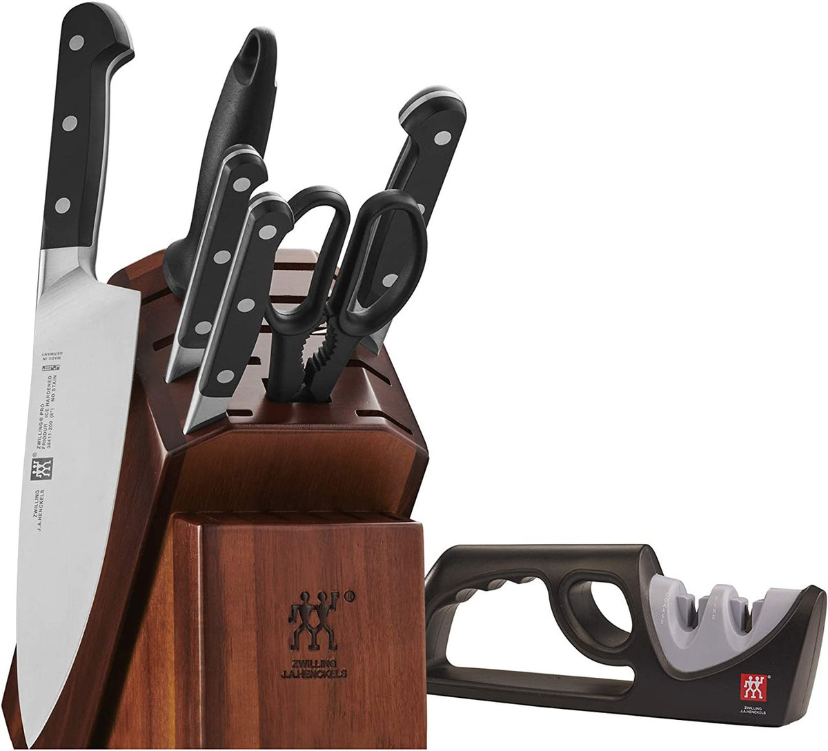 Zwilling Pro 7 Piece Knife Block Set with Bonus Sharpener