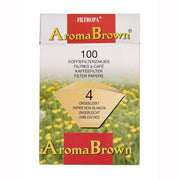 HIC Unbleached Coffee Filter, Size #4 - Package of 100