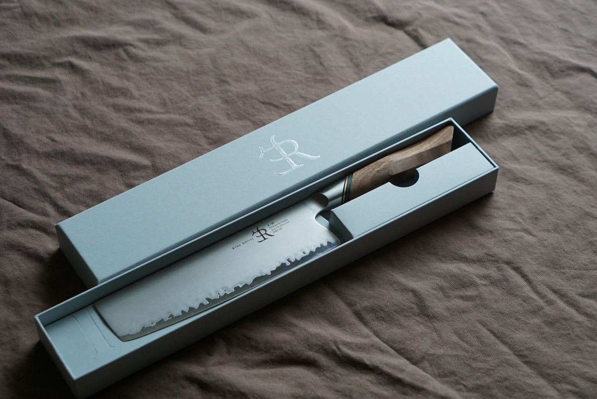 Ryda A-30 Sanmai Damascus 7 inch Nakiri Knife