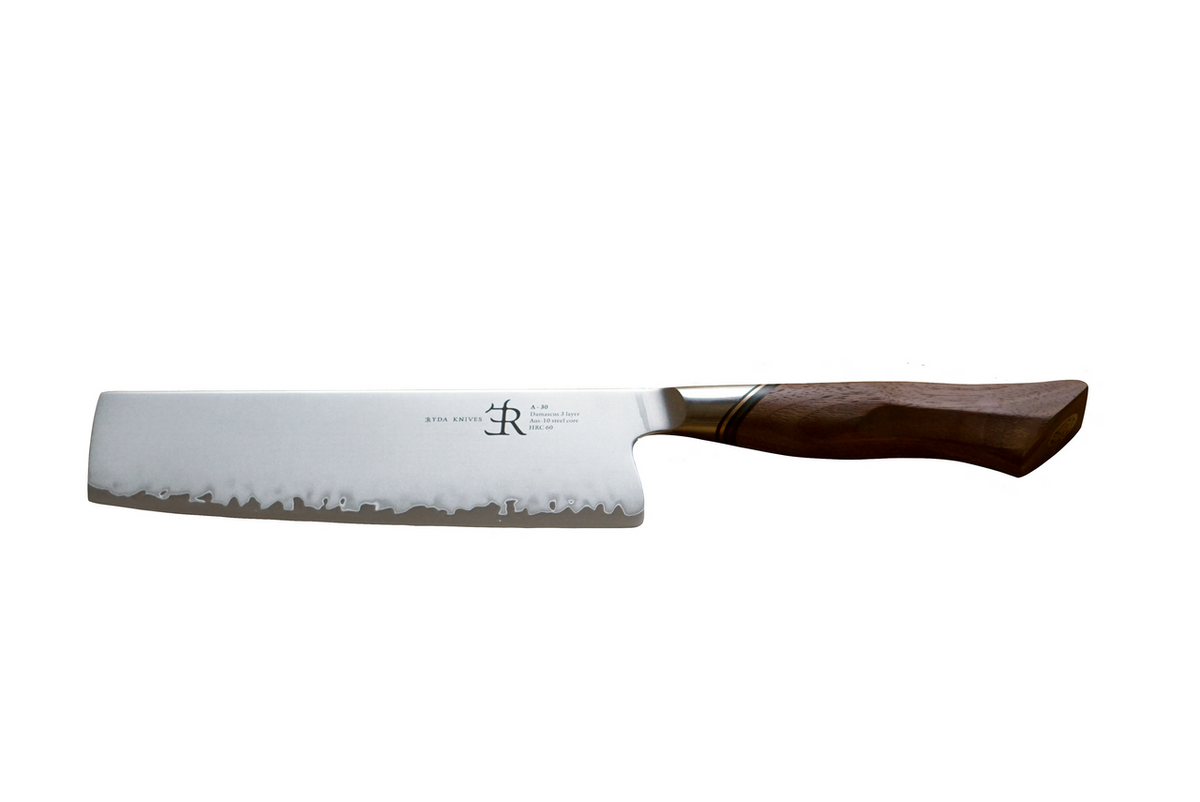 Ryda A-30 Sanmai Damascus 7 inch Nakiri Knife