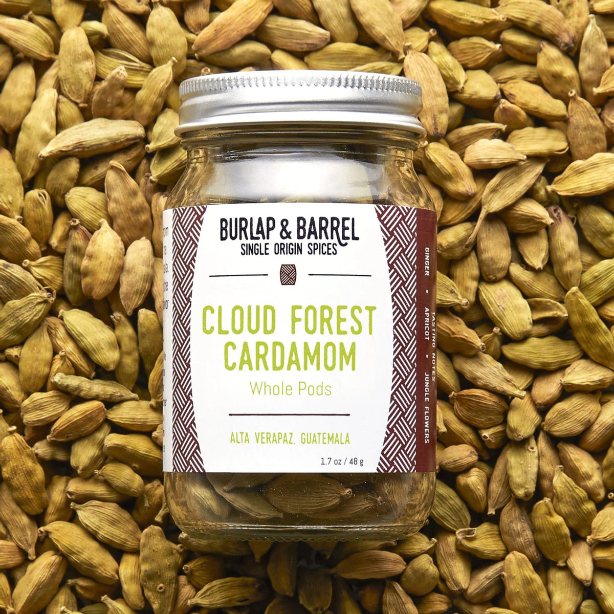 Burlap and Barrel Cloud Forest Cardamom, Whole Pods