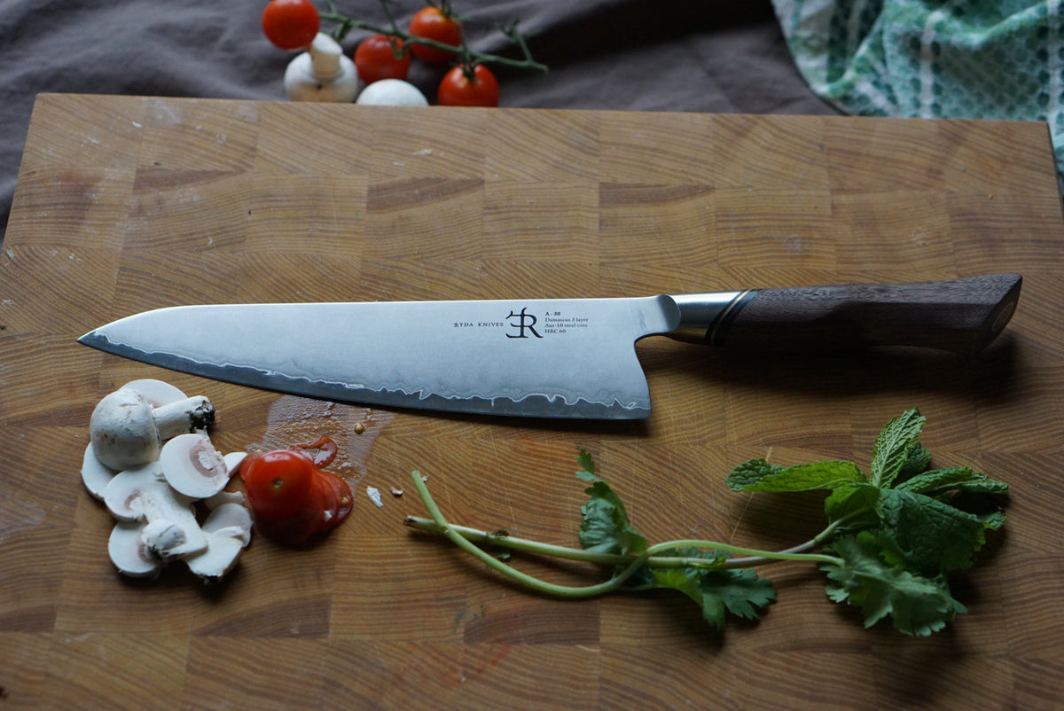 Ryda A-30 Sanmai Damascus 8 inch Chef Knife