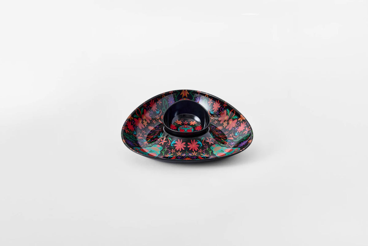 Prepara Day of the Dead Chip and Dip Holder
