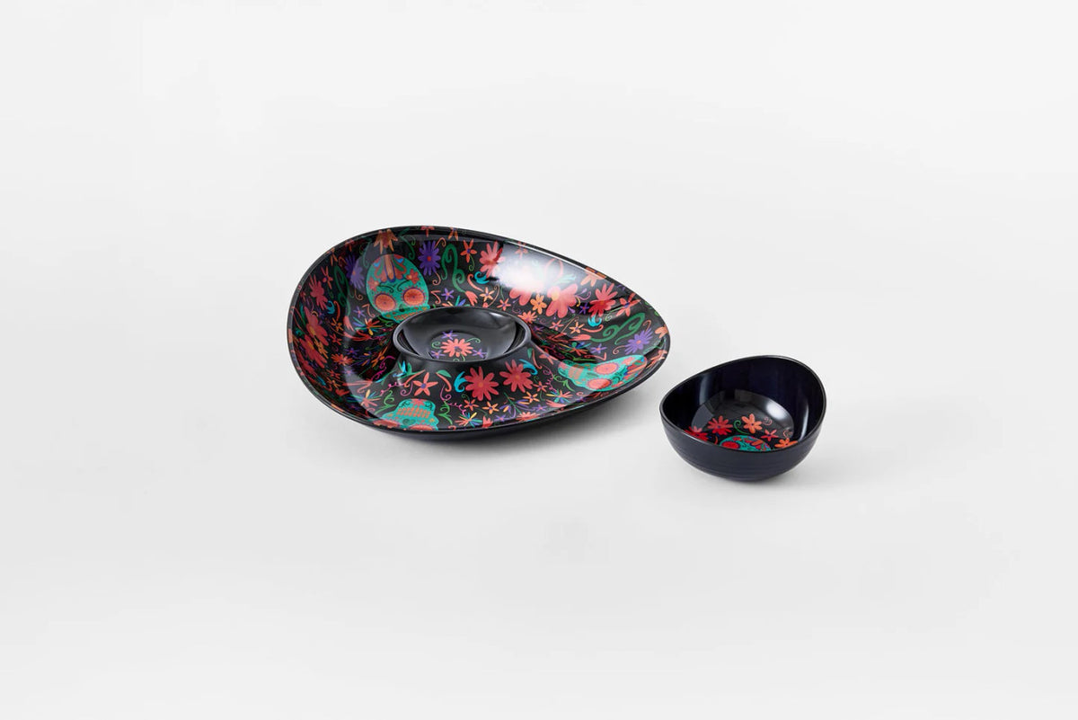 Prepara Day of the Dead Chip and Dip Holder
