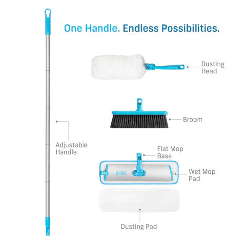 E-Cloth  Easy-Click 4-in-1 Dusting & Floorcare Kit