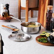 EATER + Heritage Steel Stainless Steel Sauciers with Lids