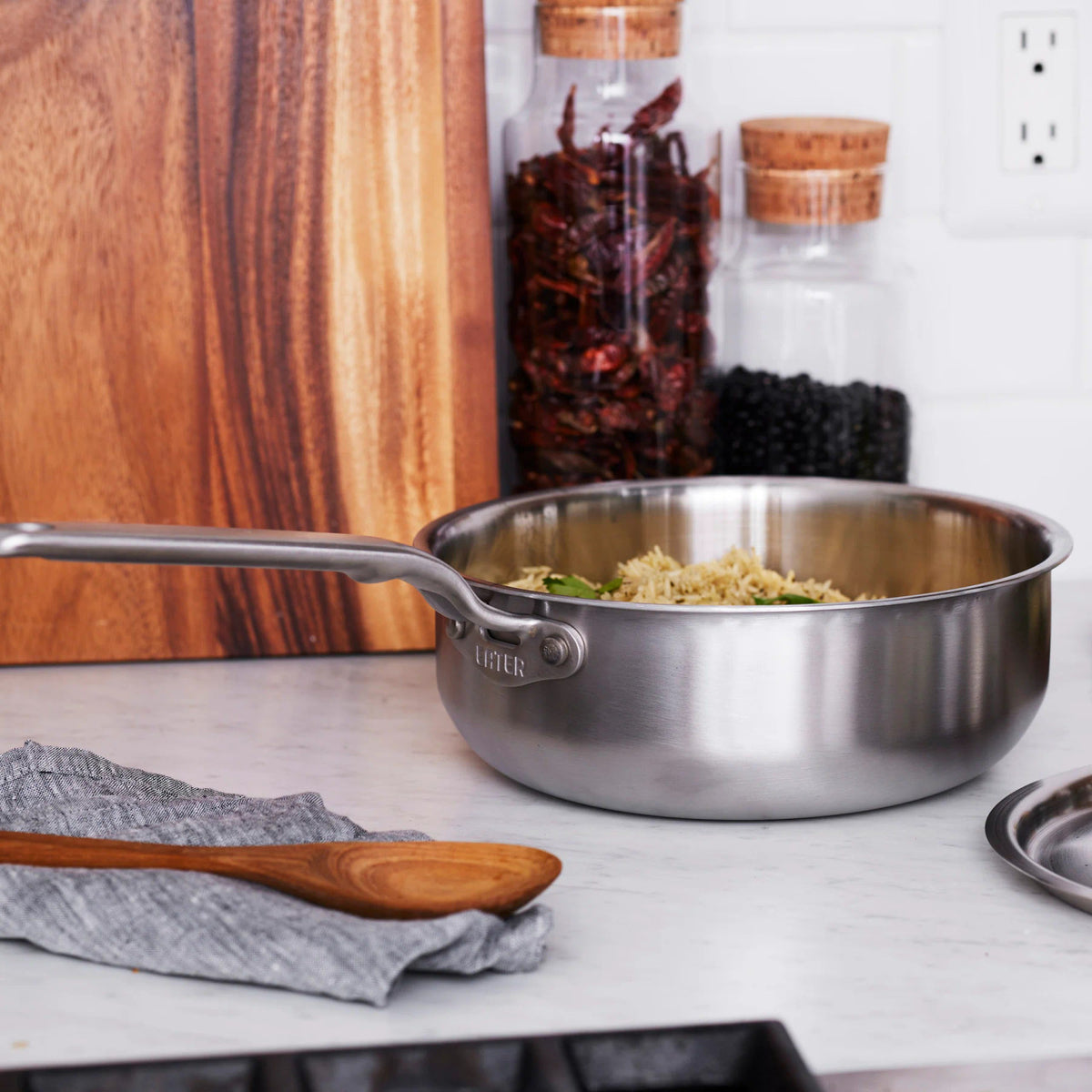 EATER + Heritage Steel Stainless Steel Sauciers with Lids