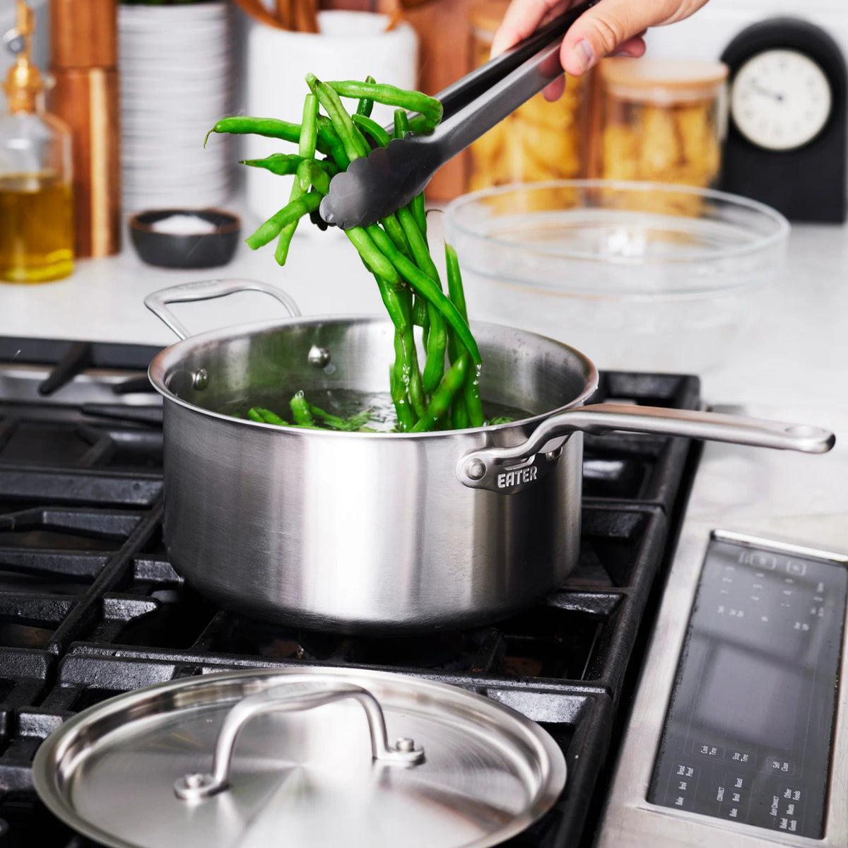 EATER + Heritage Steel Stainless Steel Saucepans with Lids
