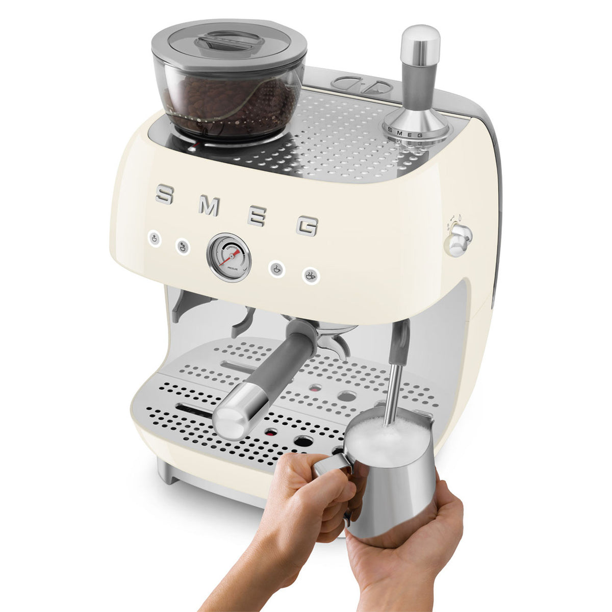 SMEG Semi-Automatic Espresso Machine - Cream