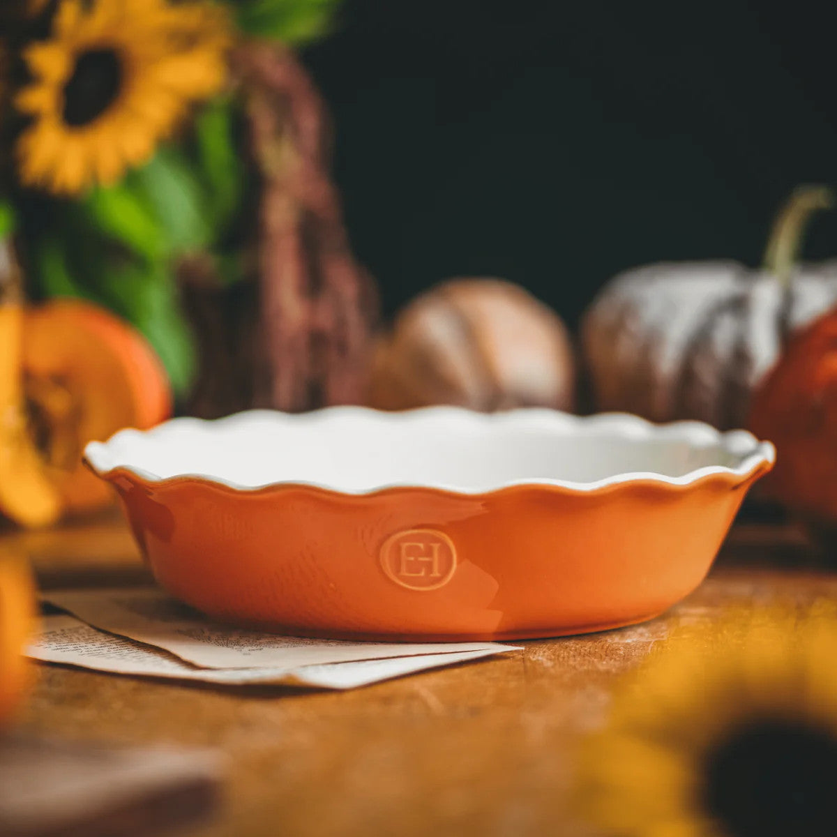 Emile Henry 9" Pie Dish - Pumpkin