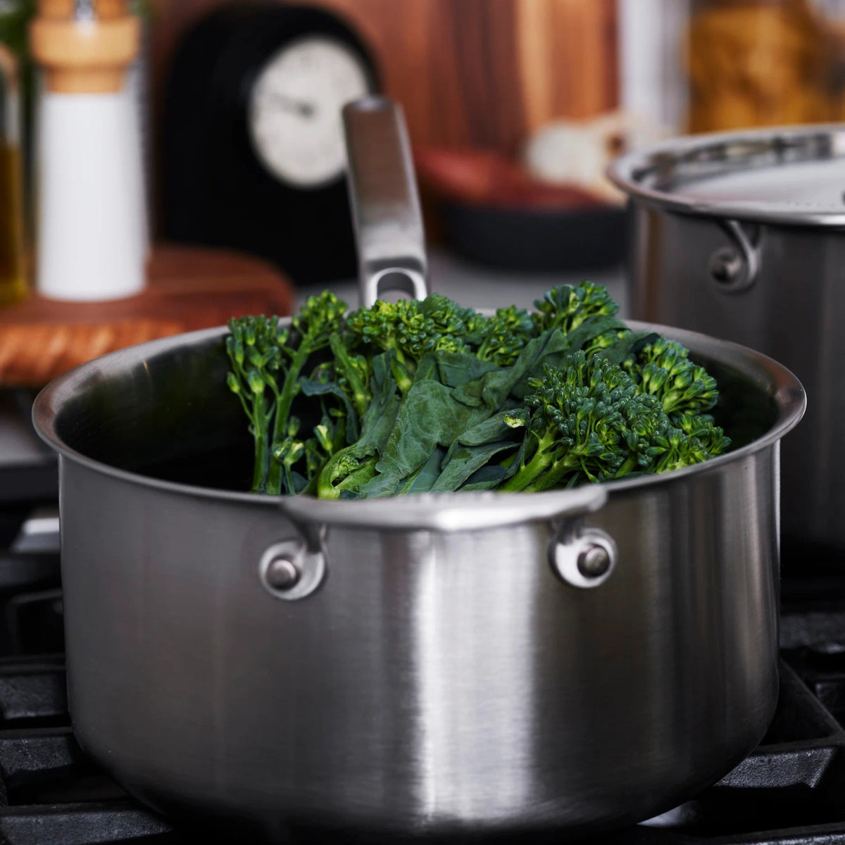 EATER + Heritage Steel Stainless Steel Saucepans with Lids