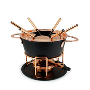 Swissmar Realp 11 Piece Cast Aluminum Fondue Set - Black and Copper