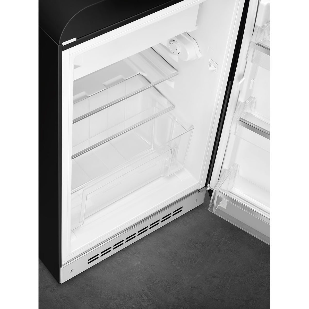 SMEG 50's Retro Style FAB10 Mini Fridge with Internal Freezer Compartment - Black, Right Hinge
