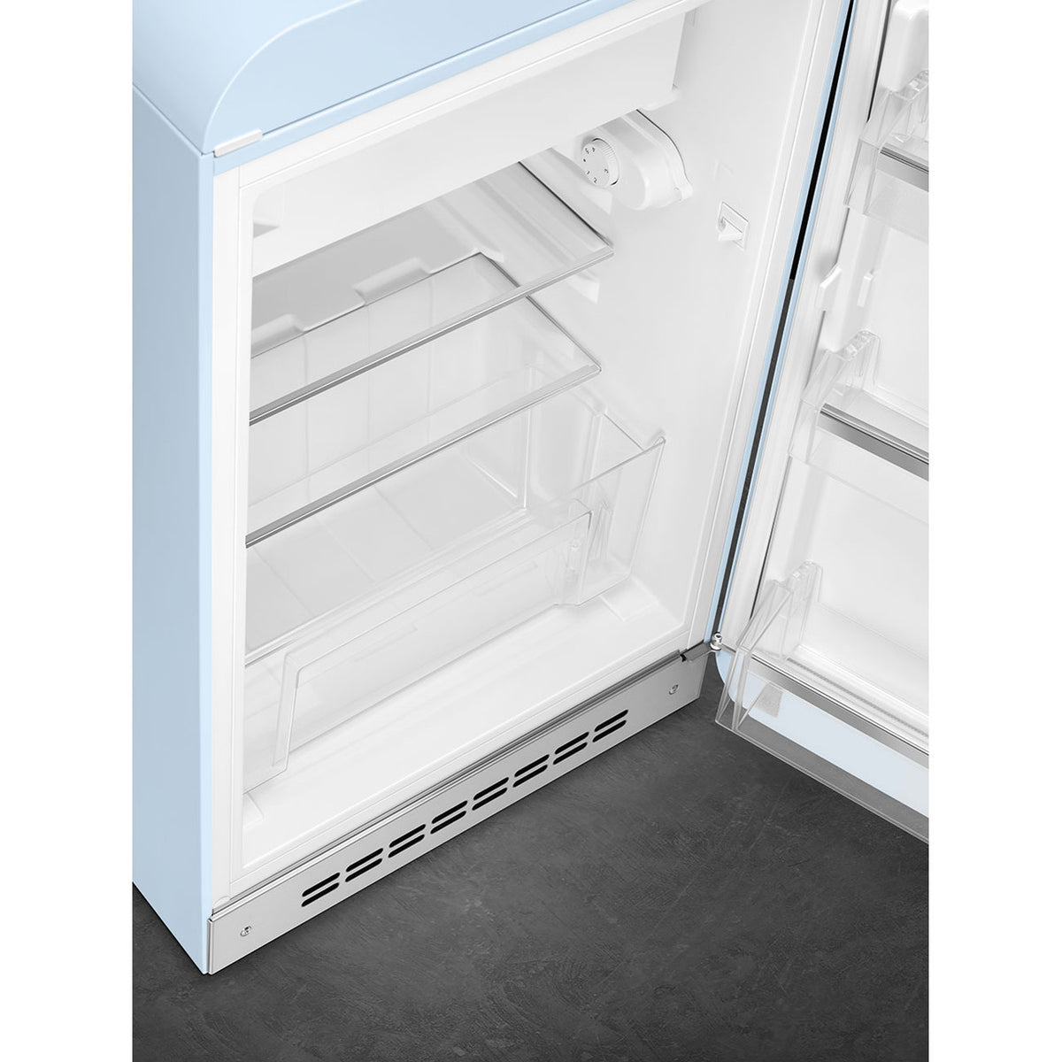 SMEG 50's Retro Style FAB10 Mini Fridge with Internal Freezer Compartment - Pastel Blue, Right Hinge