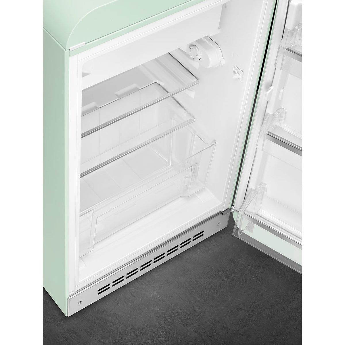 SMEG 50's Retro Style FAB10 Mini Fridge with Internal Freezer Compartment - Pastel Green, Right Hinge