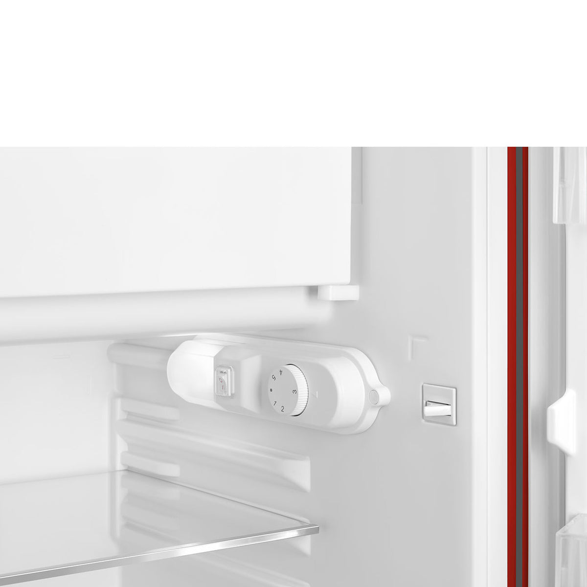 SMEG 50's Retro Style FAB10 Mini Fridge with Internal Freezer Compartment - Red, Right Hinge