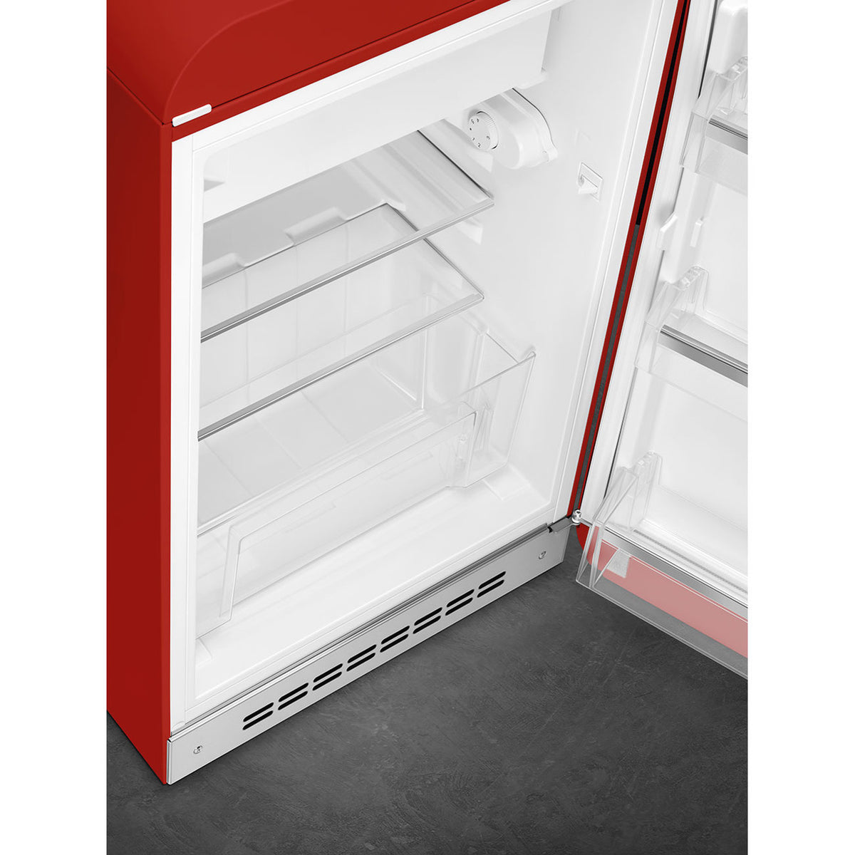 SMEG 50's Retro Style FAB10 Mini Fridge with Internal Freezer Compartment - Red, Right Hinge