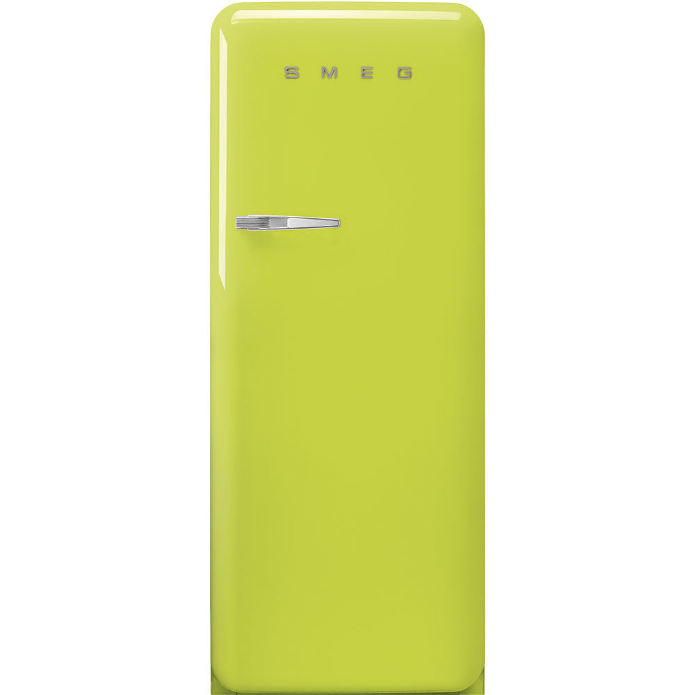 SMEG 50's Retro Style FAB28 Refrigerator with Internal Freezer Compartment - Lime Green, Right Hinge