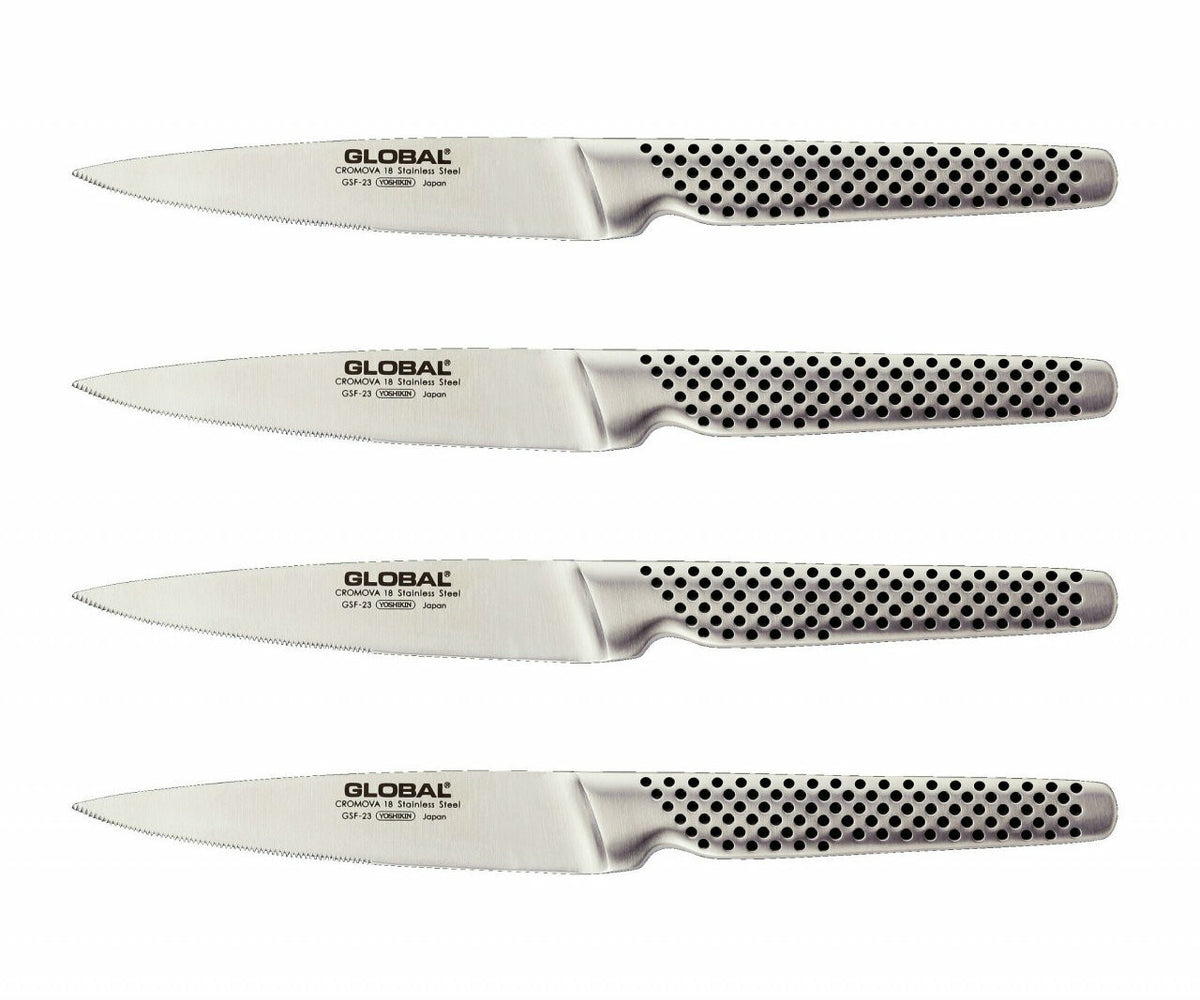 Global Classic 4 Piece Serrated Steak Knife Set