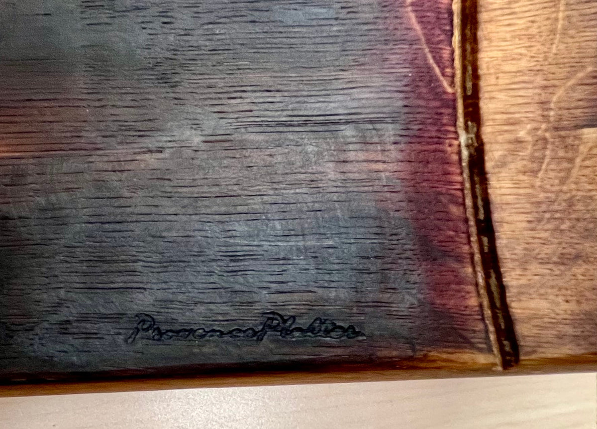 37 x 8.5 Inch Vintage Oak Wine Barrel Board