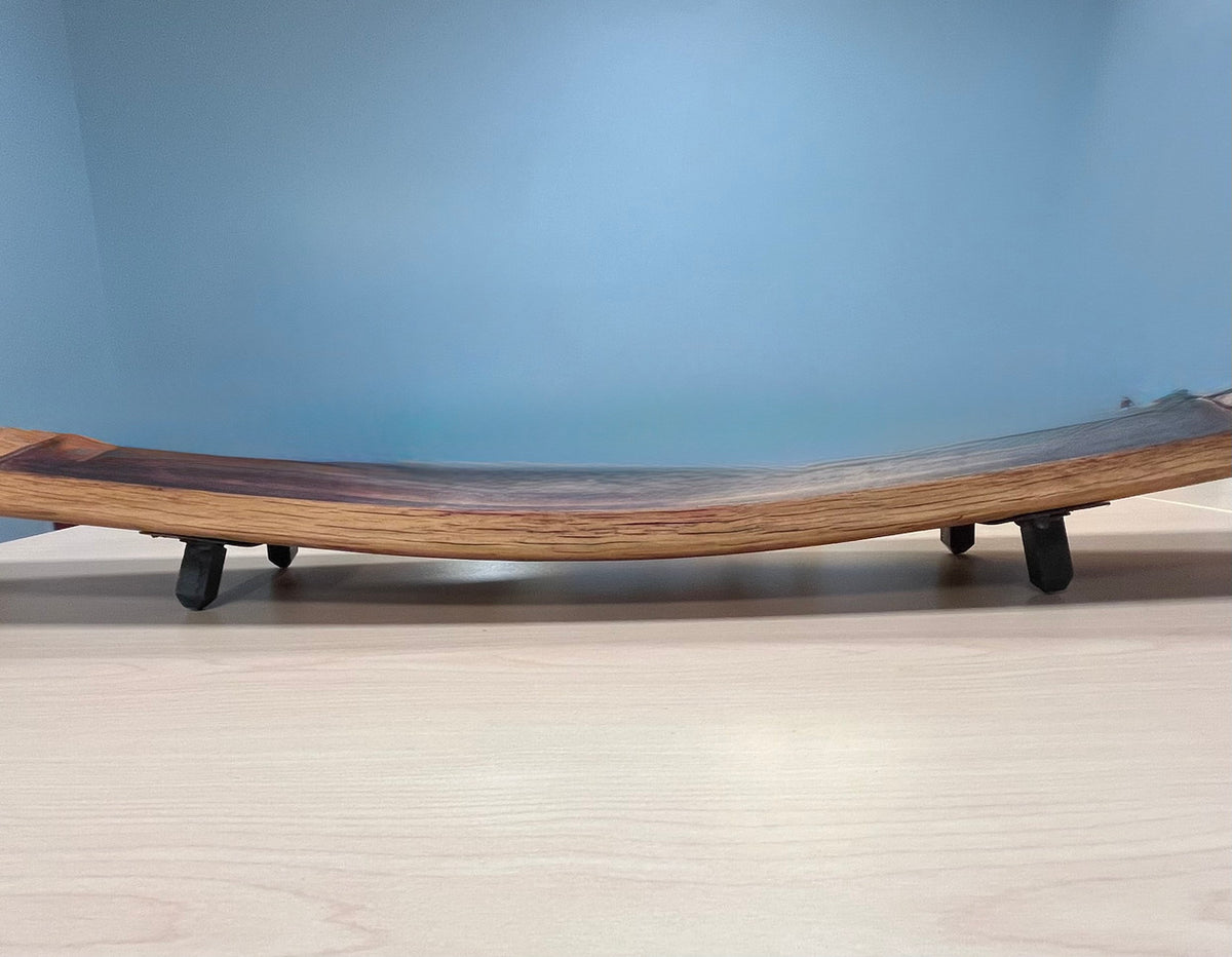 37 x 8.5 Inch Vintage Oak Wine Barrel Board
