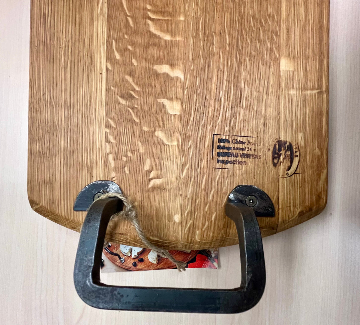 21 x 10 Inch Rectangular Vintage Platter with Wooden Feet