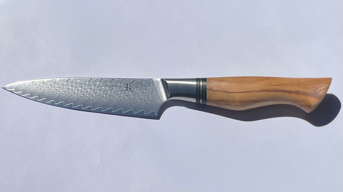 Ryda ST650 Damascus 5 inch Utility Knife