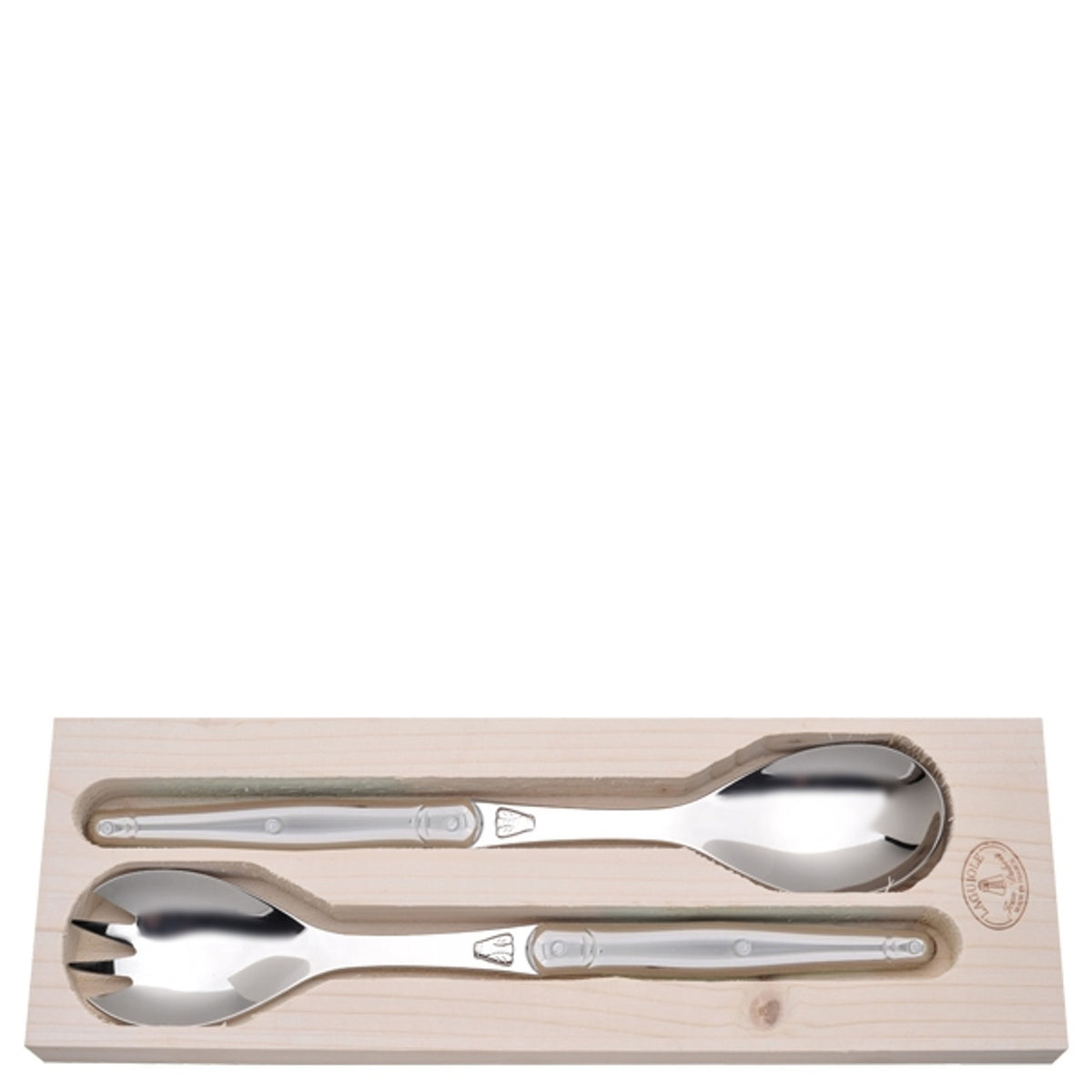 Jean Dubost Salad Server Set with Stainless Steel Handles