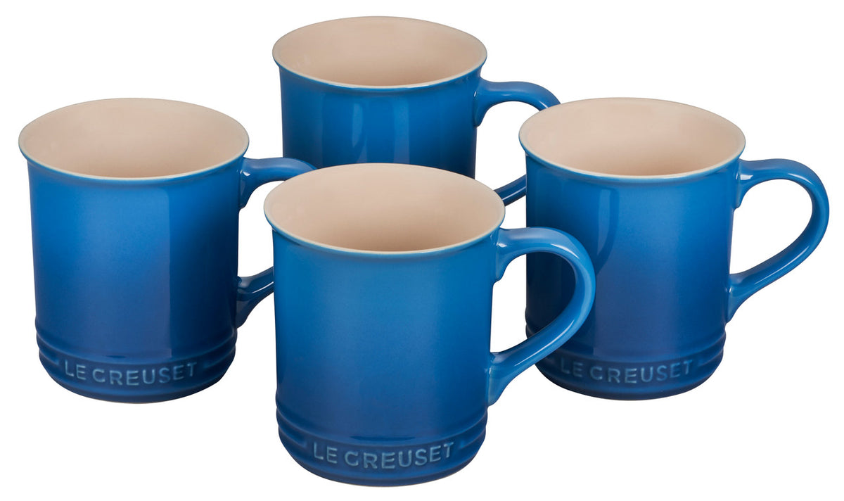 Le Creuset Stoneware Classic Set of (4) Coffee Mugs - Marseille