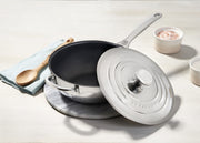 Le Creuset Premium Stainless Steel 3.5 qt. Nonstick Saucier with Lid
