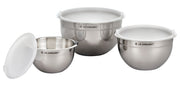 Le Creuset Stainless Steel Mixing Bowls with Lids - Set of 3