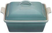 Le Creuset Stoneware Heritage 2.25 qt. Covered Square Casserole - Sea Salt