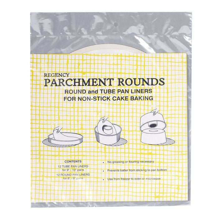 Parchment Pre-Cut Round and Tube Liners - 12 Round, 12 Tube