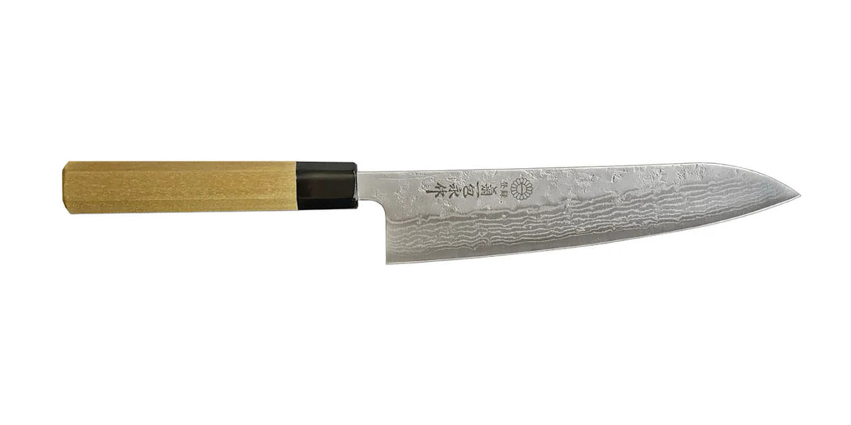 Kikuichi Swedish Steel Nashiji Damascus Gyuto 8”