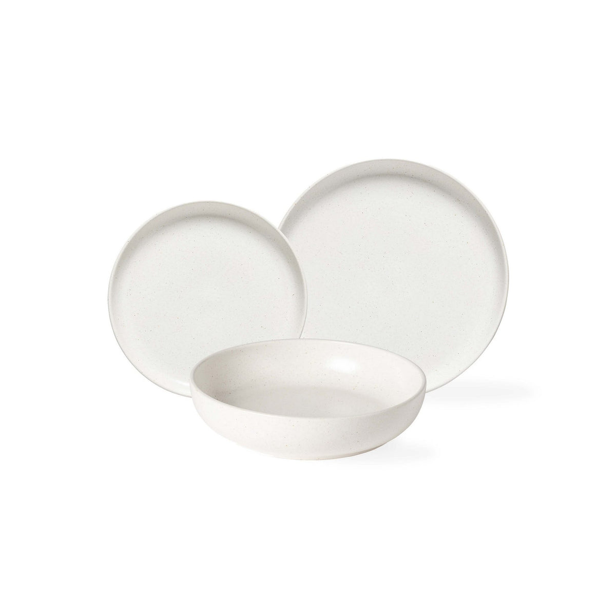 Casafina Pacifica 12 Piece Dinnerware Set with Pasta Bowl - Salt