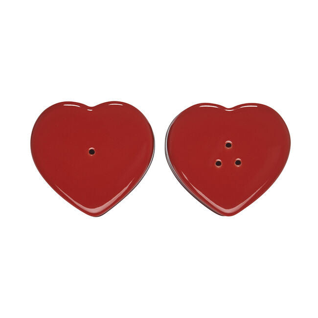 Le Creuset Heart Salt and Pepper Shakers - Cerise