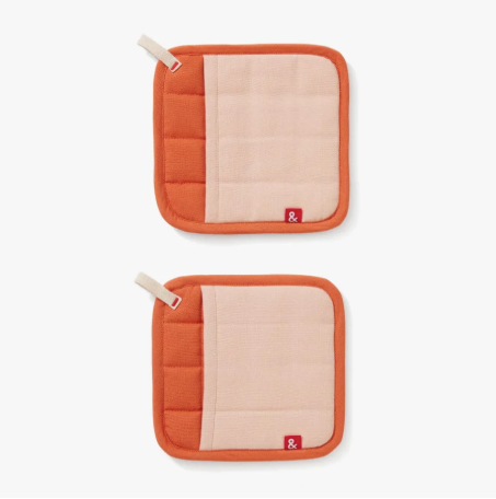 Hedley & Bennett Pot Holders - Set of 2 in Paprika