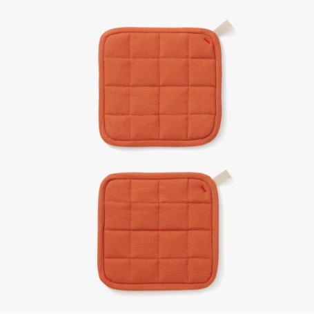 Hedley & Bennett Pot Holders - Set of 2 in Paprika
