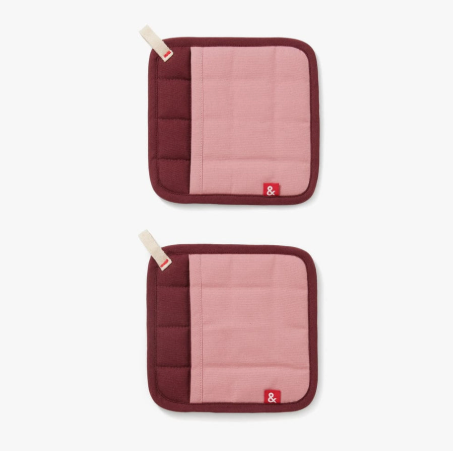 Hedley & Bennett Pot Holders - Set of 2 in Rhubarb