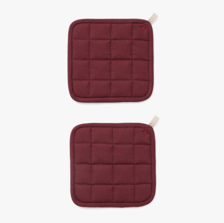 Hedley & Bennett Pot Holders - Set of 2 in Rhubarb