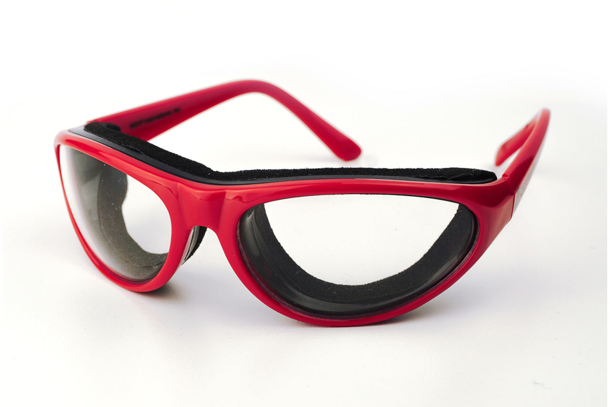 RSVP Tearless Kitchen Onion Goggles - Fiery Red