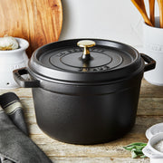 Staub Cast Iron 5 qt. Round Tall Cocotte - Matte Black