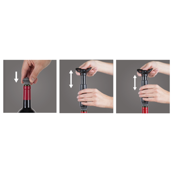 Vacu Vin Grey Wine Stoppers - Set of 2